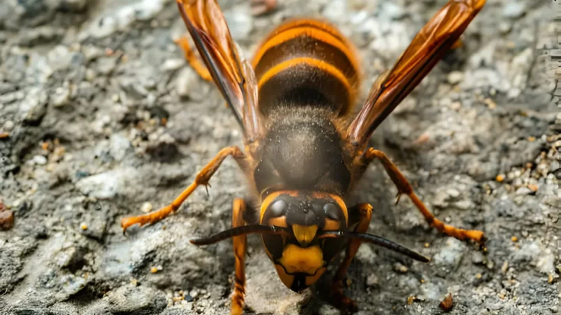 orange hornet on the ground
