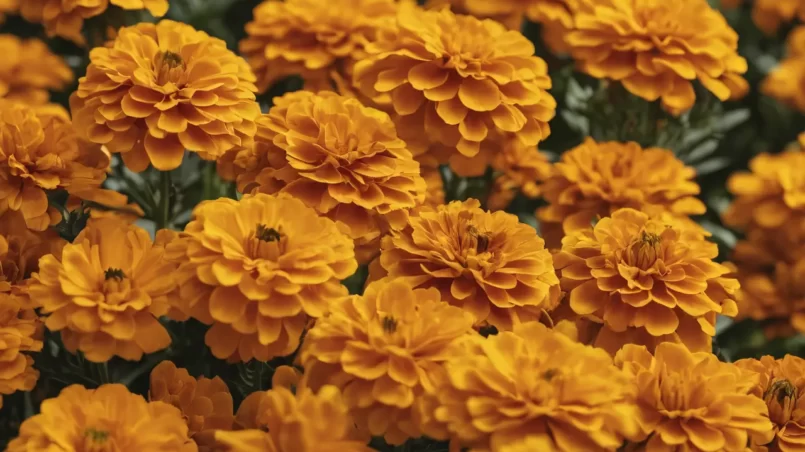 orange marigolds