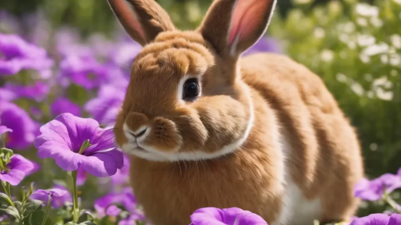 petunias and rabbit