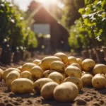 potatoes in garden