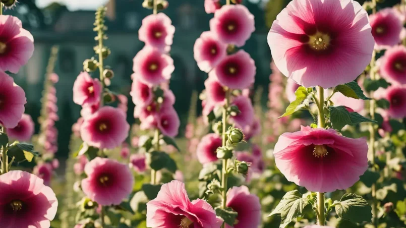 Hollyhocks